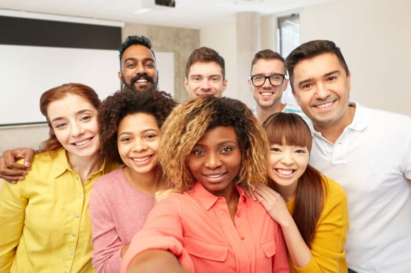 Group of intensive English students at CCLS Miami